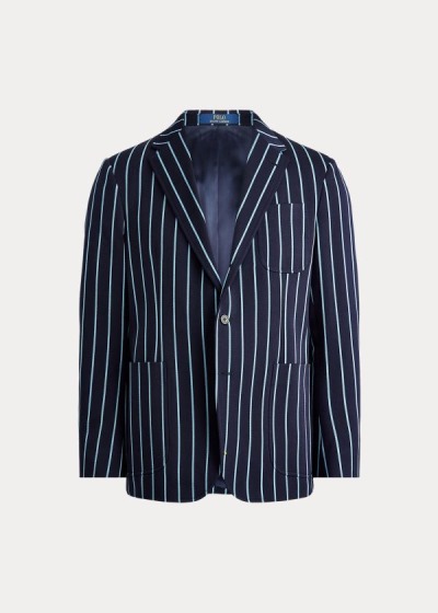 Men's Polo Ralph Lauren Striped Wool Blazers | 072643ZKU